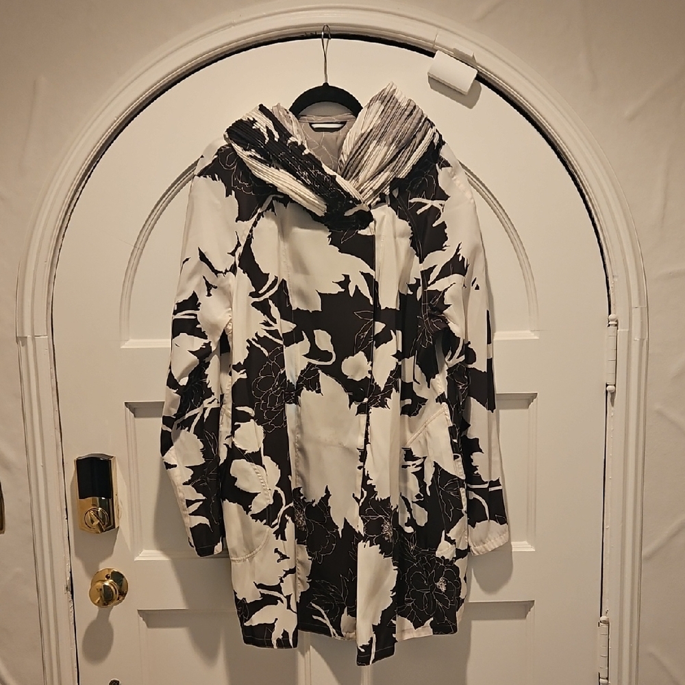 Modern Black and White Trench Coat